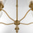Quorum Lawton 5 Light Chandelier, Brushed Brass/Clear
