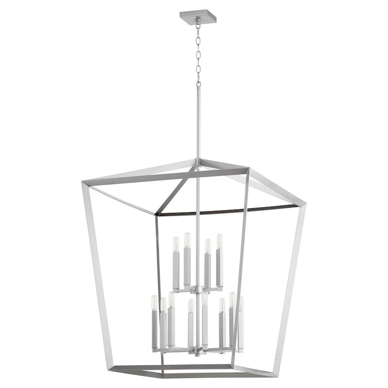 Quorum Manor 12 Light Entry, Classic Nickel