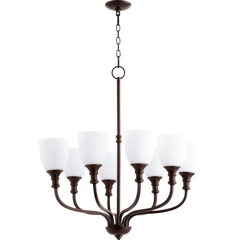 Quorum Richmond 8 Light 31' Chandelier, Oiled Bronze