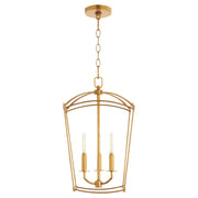 Quorum Mantle 3Lt Entry Light, Gold Leaf - 6812-3-74