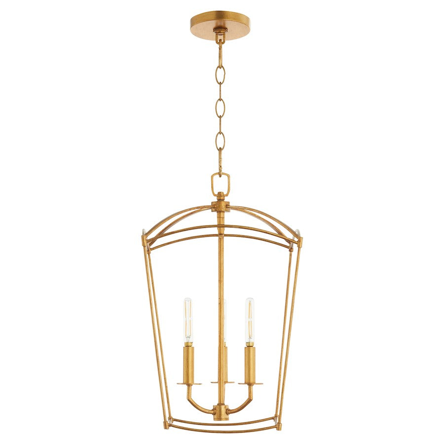 Quorum Mantle 3Lt Entry Light, Gold Leaf - 6812-3-74