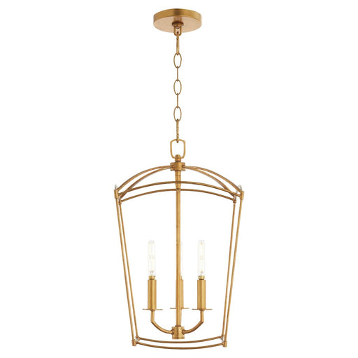 Quorum Mantle 3Lt Entry Light, Gold Leaf