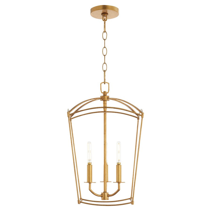 Quorum Mantle 3Lt Entry Light, Gold Leaf