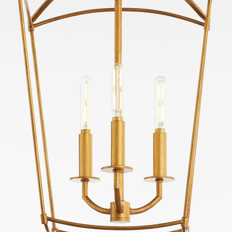 Quorum Mantle 3Lt Entry Light, Gold Leaf