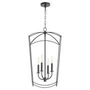Quorum Mantle 4Lt Entry Light, Matte Black - 6812-4-59