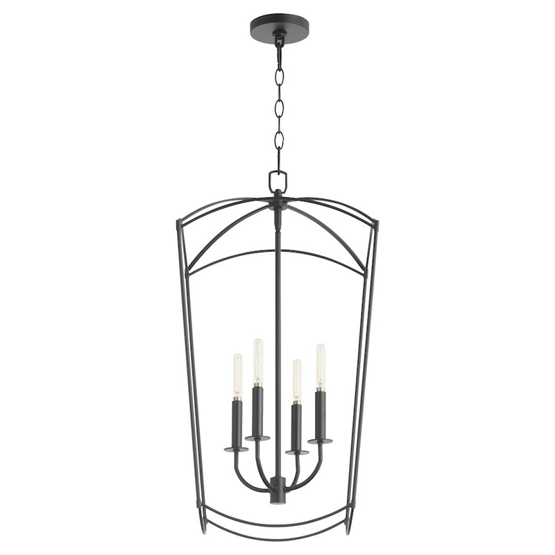 Quorum Mantle 4Lt Entry Light, Matte Black - 6812-4-59