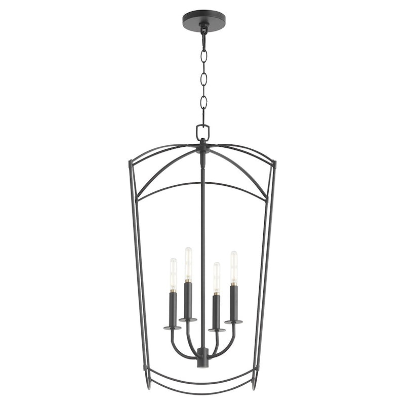 Quorum Mantle 4Lt Entry Light, Matte Black