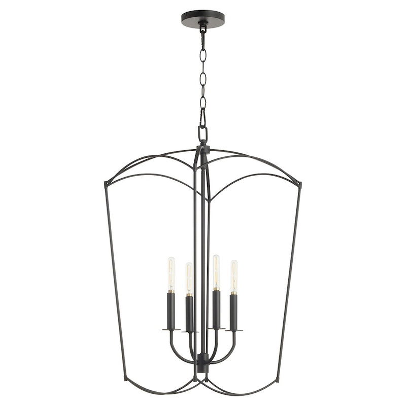 Quorum Mantle 4Lt Entry Light, Matte Black