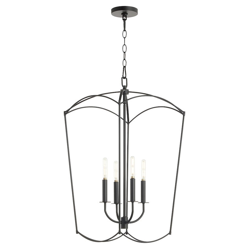 Quorum Mantle 4Lt Entry Light, Matte Black