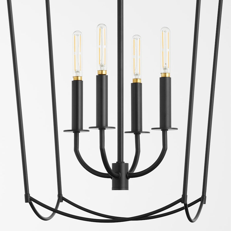 Quorum Mantle 4Lt Entry Light, Matte Black