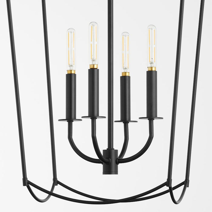 Quorum Mantle 4Lt Entry Light, Matte Black