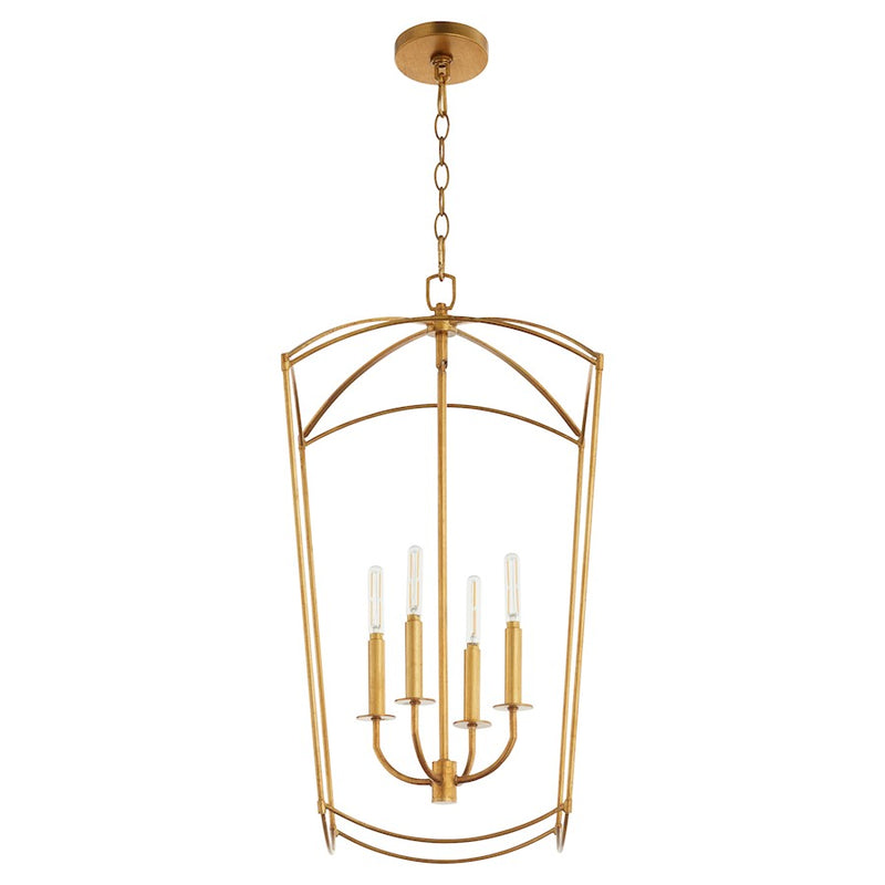 Quorum Mantle 4Lt Entry Light, Gold Leaf - 6812-4-74