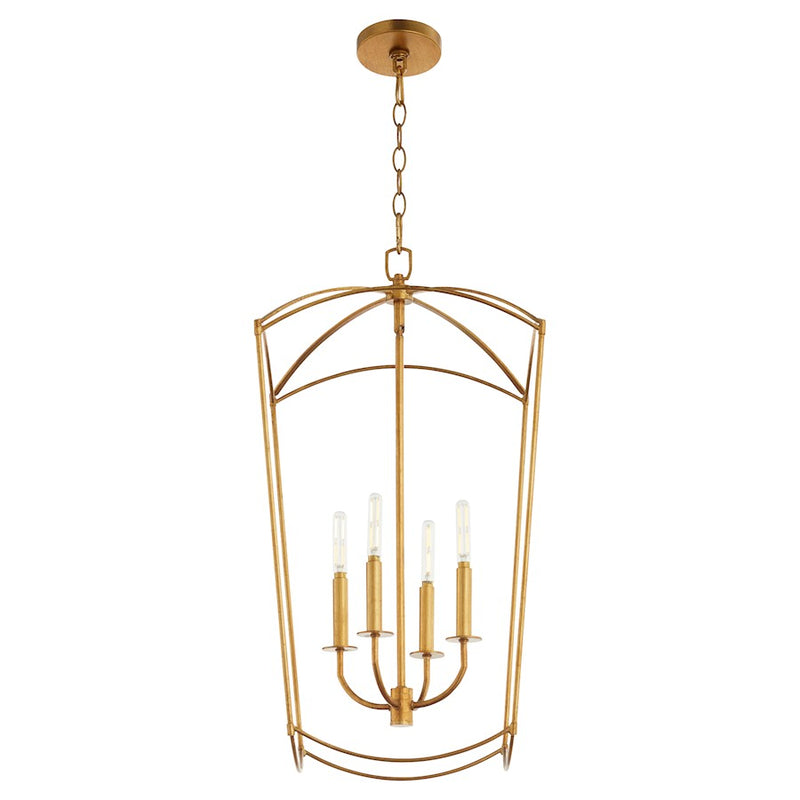 Quorum Mantle 4Lt Entry Light, Gold Leaf