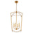 Quorum Mantle 4Lt Entry Light, Gold Leaf