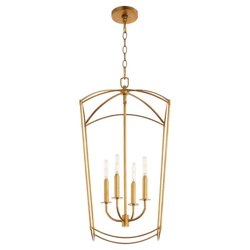 Quorum Mantle 4Lt Entry Light, Gold Leaf