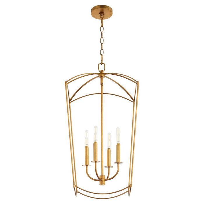 Quorum Mantle 4Lt Entry Light, Gold Leaf