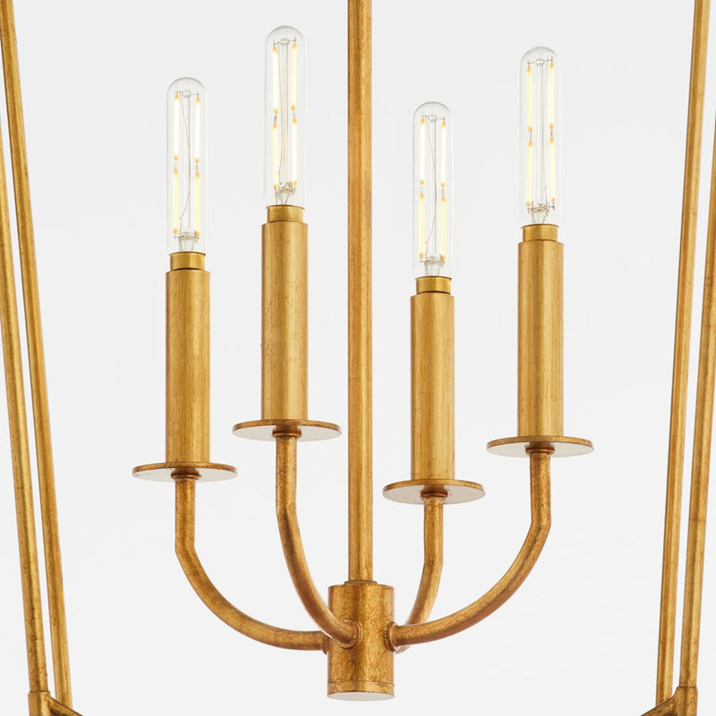 Quorum Mantle 4Lt Entry Light, Gold Leaf