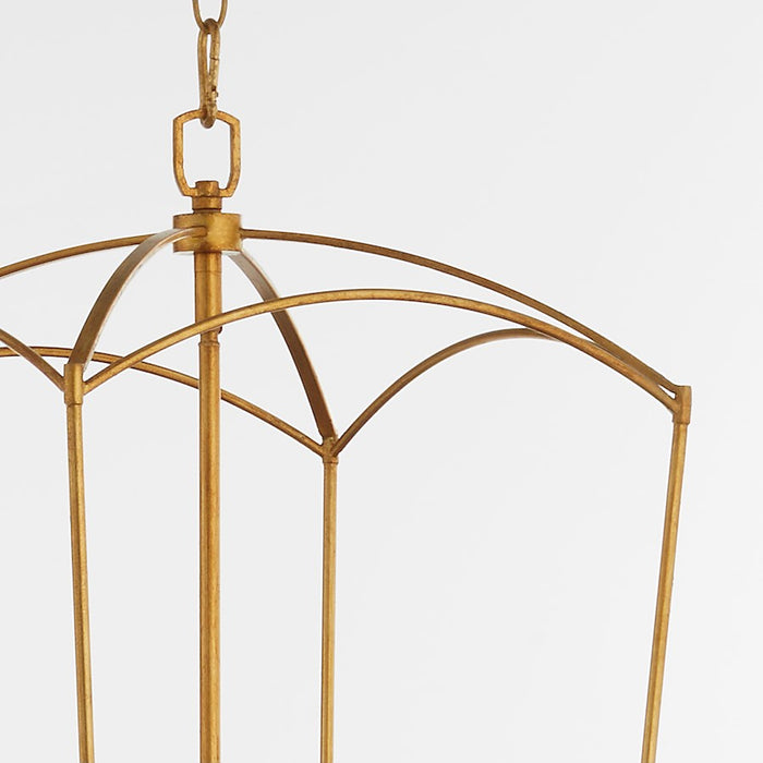 Quorum Mantle 4Lt Entry Light, Gold Leaf