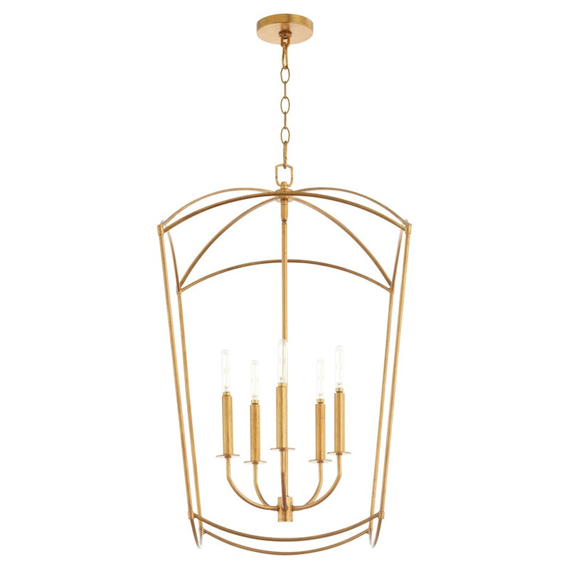 Quorum Mantle 5Lt Entry Light, Gold Leaf
