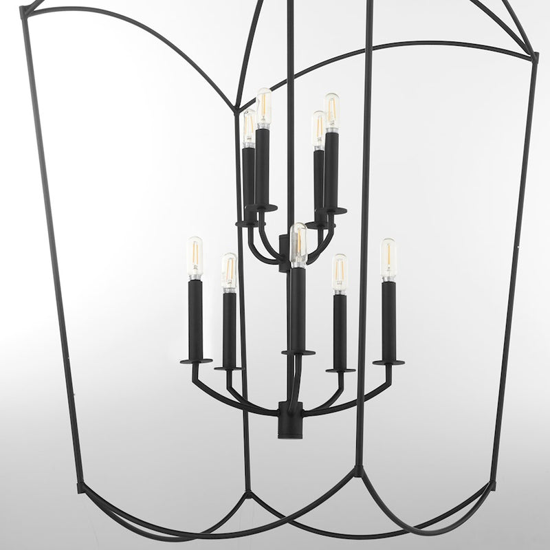 Quorum Mantle 9Lt Entry Light, Matte Black