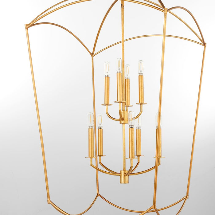Quorum Mantle 9Lt Entry Light, Gold Leaf