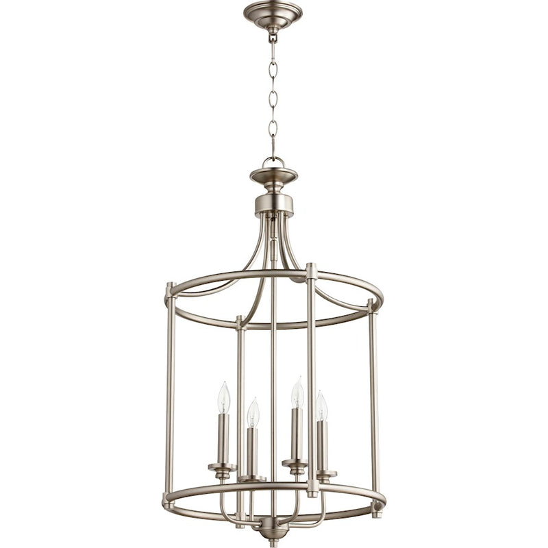Quorum Rossington 4 Light 18' Entry, Satin Nickel