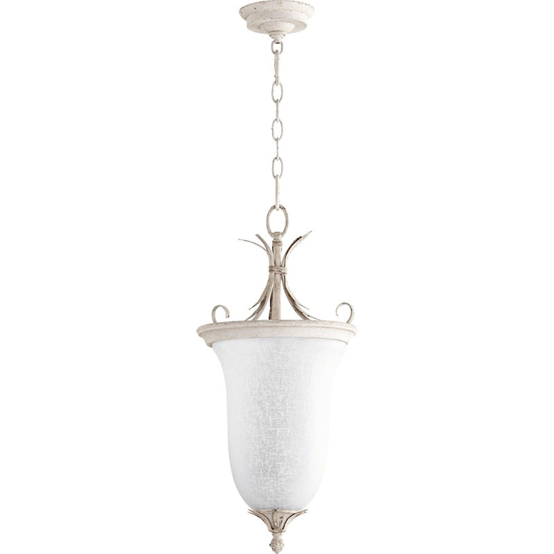 Quorum Flora 2 Light 10.5' Entry, Persian White/White Linen