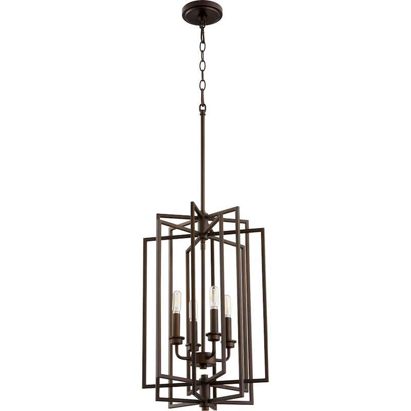 Quorum Hammond 4 Light Entry, Oiled Bronze