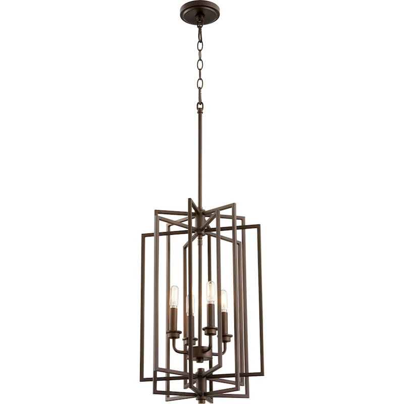 Quorum Hammond 4 Light Entry, Oiled Bronze