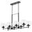 Quorum Lyon 8 Light Linear Chand, Matte Black/Clear