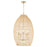 Quorum 19X31 5Lt Rattan Pendant, Aged Brass