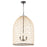 Quorum 19X28 3Lt Rattan Pendant, Matte Black - 6902-3-59