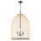 Quorum 19X28 3Lt Rattan Pendant, Matte Black