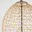 Quorum 19X28 3Lt Rattan Pendant, Matte Black