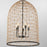 Quorum 22X33 5Lt Rattan Pendant, Matte Black