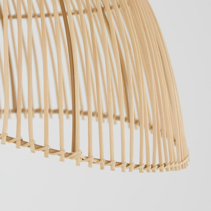 Quorum 27X16 3Lt Rattan Pendant, Matte Black