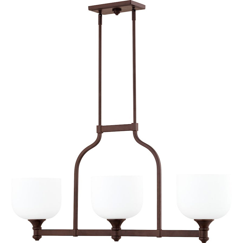 Quorum Richmond 3 Light 18' Island, Oiled Bronze
