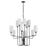 Quorum Charlotte 12Lt Chandelier, Matte Black/White - 698-12-59