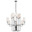 Quorum Charlotte 12Lt Chandelier, Matte Black/White