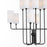 Quorum Charlotte 12Lt Chandelier, Matte Black/White