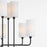 Quorum Charlotte 12Lt Chandelier, Matte Black/White