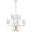 Quorum Charlotte 12Lt Chandelier, Aged Brass/White - 698-12-80