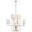 Quorum Charlotte 12Lt Chandelier, Aged Brass/White