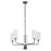 Quorum Charlotte 5Lt Chandelier, Matte Black/White - 698-5-59