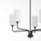Quorum Charlotte 5Lt Chandelier, Matte Black/White