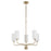 Quorum Charlotte 5Lt Chandelier, Aged Brass/White - 698-5-80