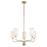 Quorum Charlotte 5Lt Chandelier, Aged Brass/White