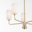 Quorum Charlotte 5Lt Chandelier, Aged Brass/White