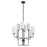 Quorum Charlotte 8Lt Chandelier, Matte Black/White - 698-8-59