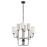 Quorum Charlotte 8Lt Chandelier, Matte Black/White